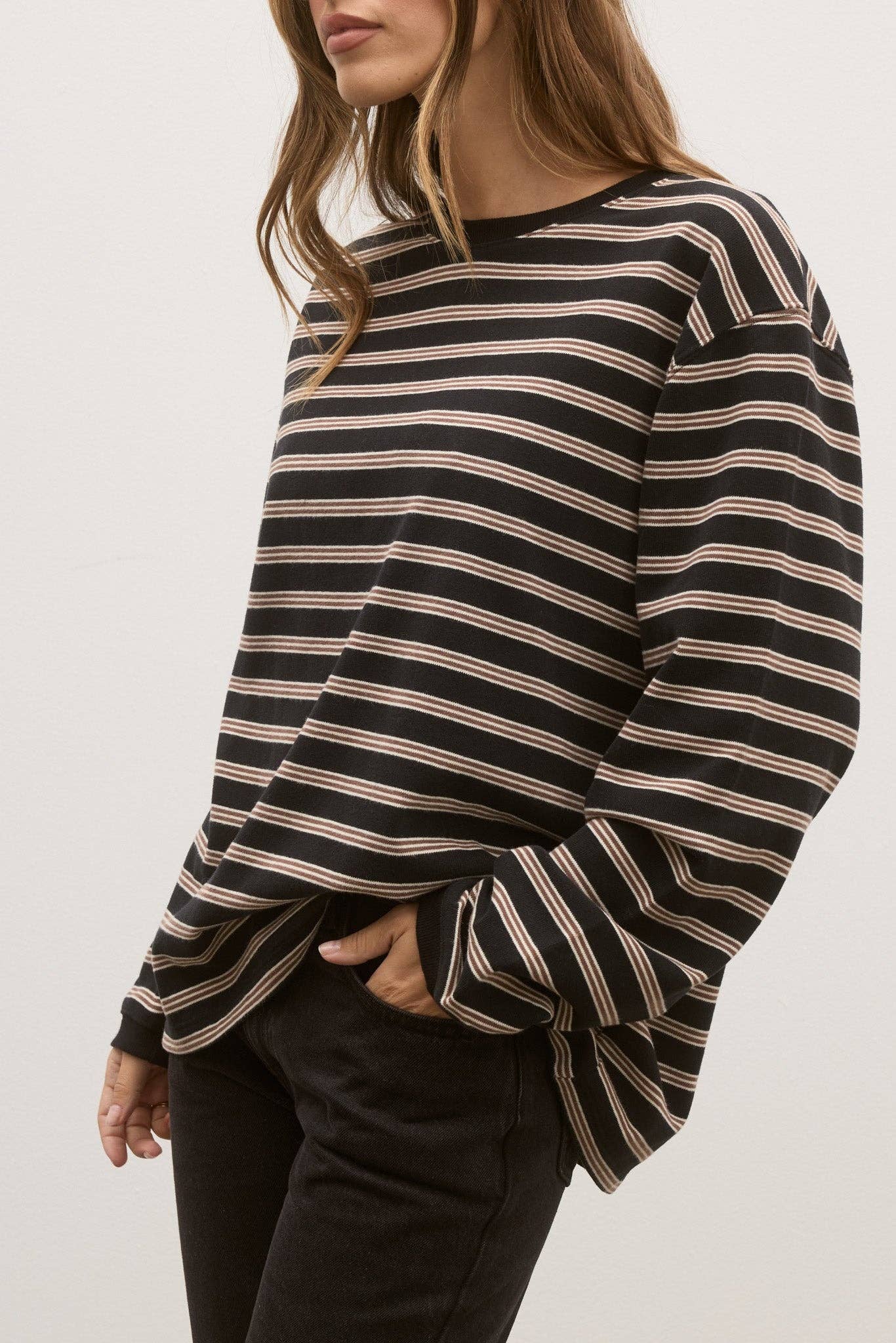 Lee Long Sleeve Tee — Brown Stripe