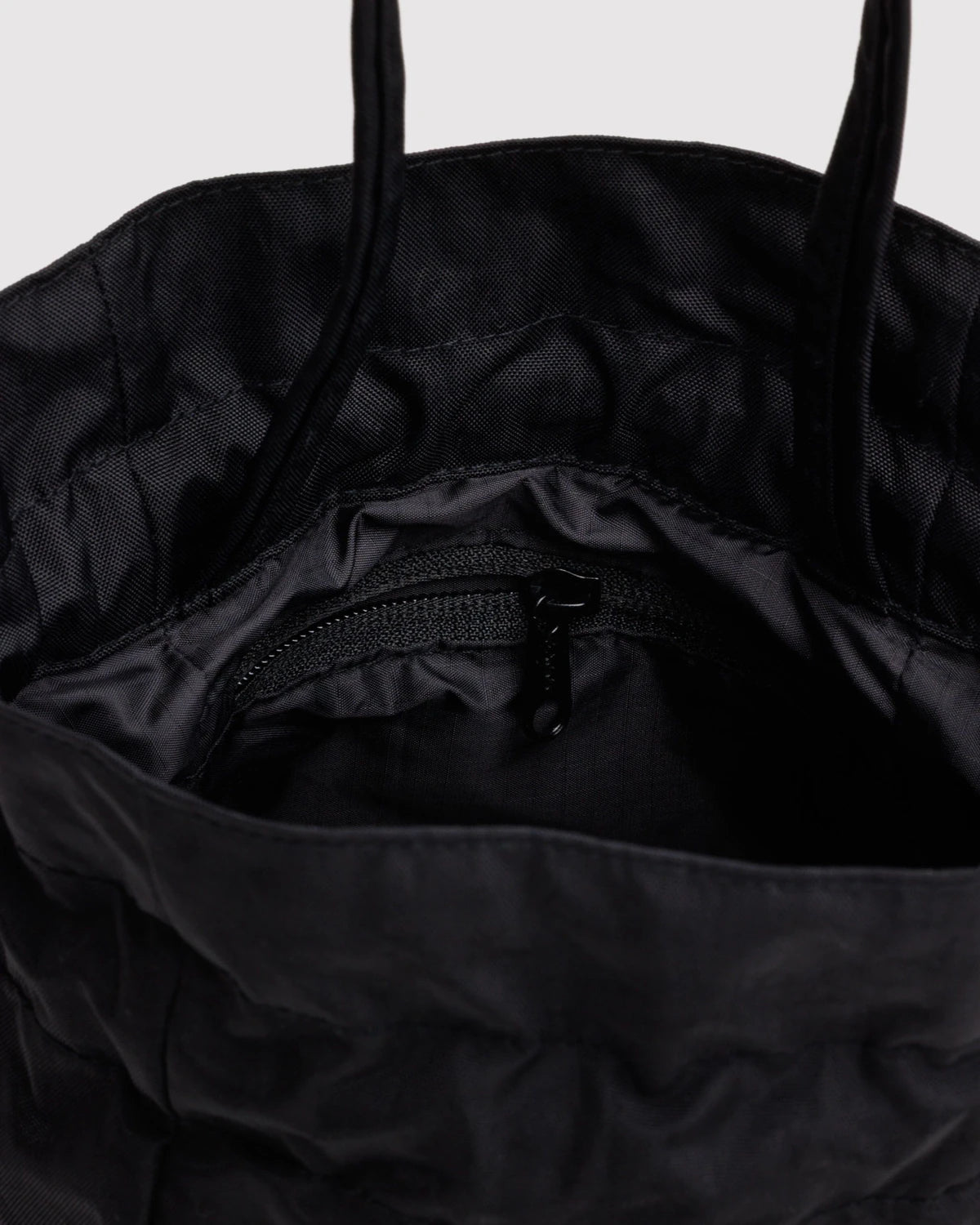 Nylon Drawstring Bag — Black