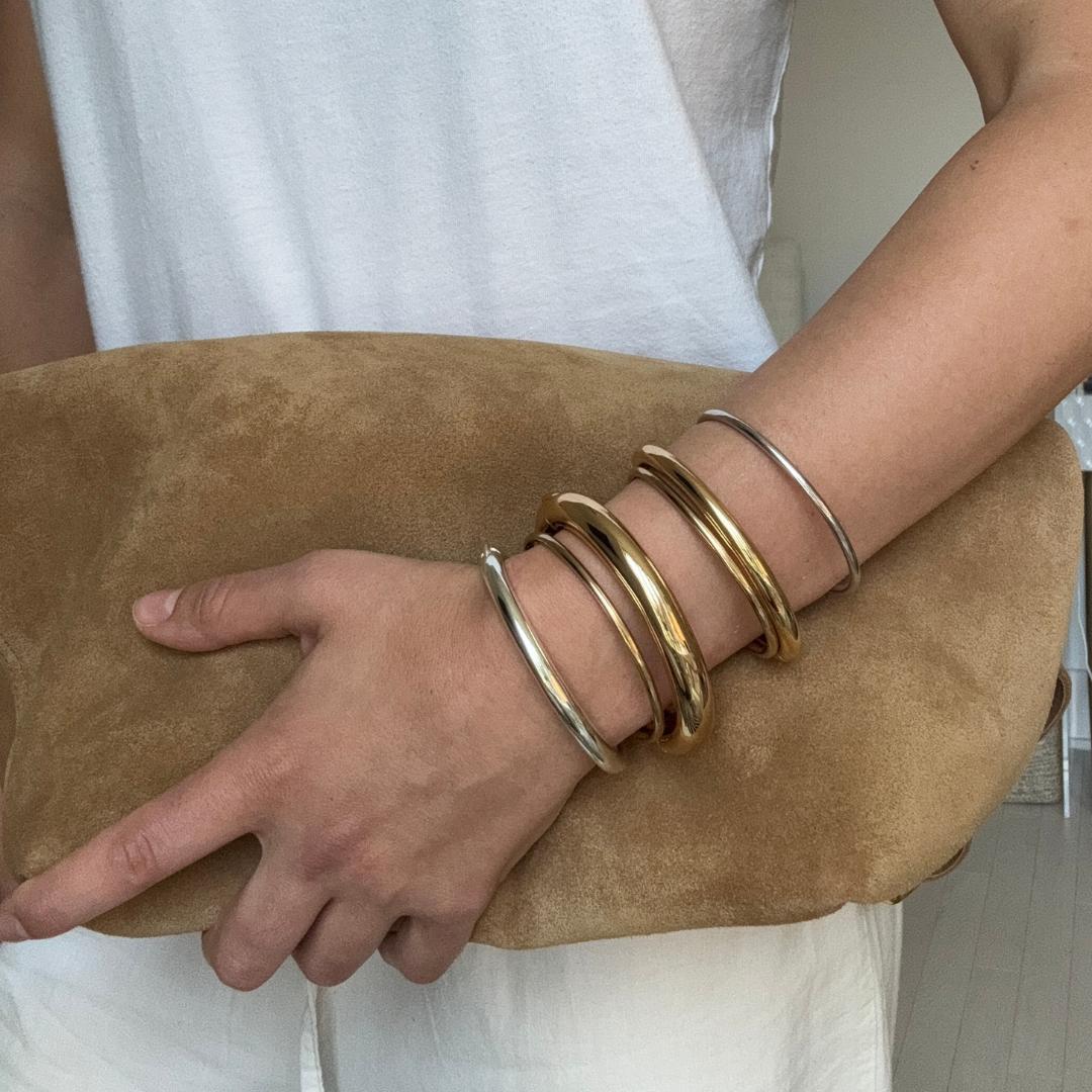 Dane Bangle Set - Two Tone