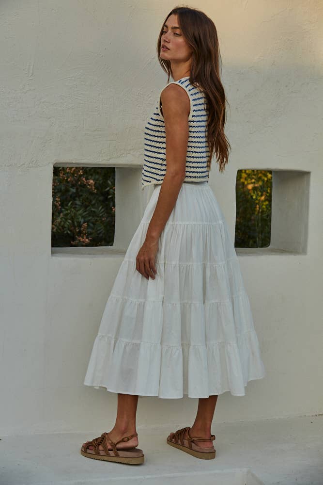 By Together Knit Striped Buttondown Vest