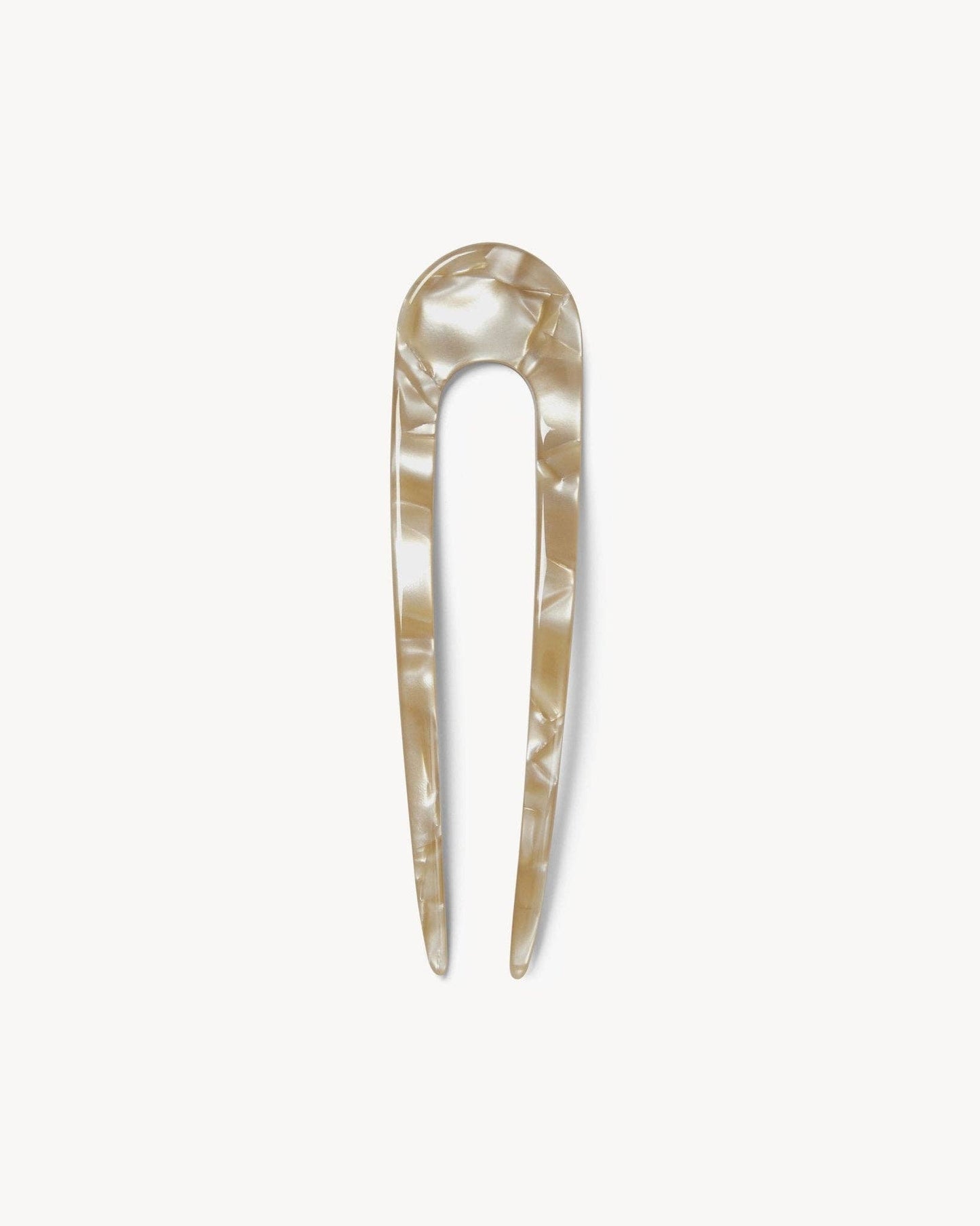 French Hair Pin — Sand Shell