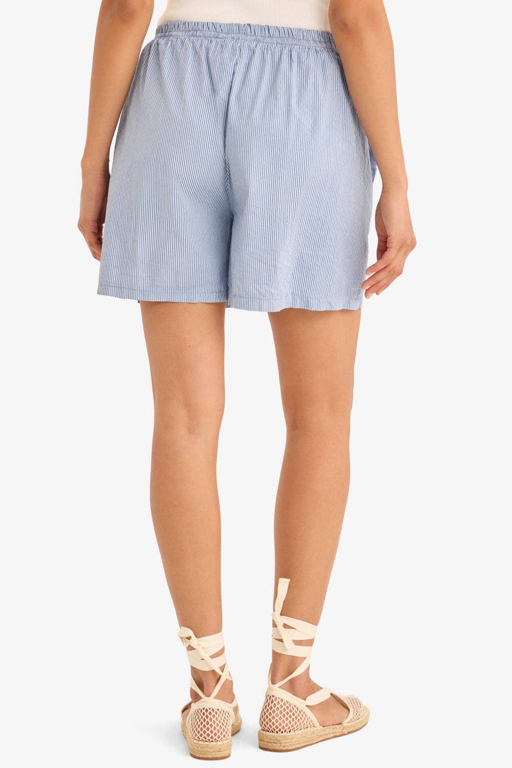 The Poplin Boxer Shorts - Bleu Stripe