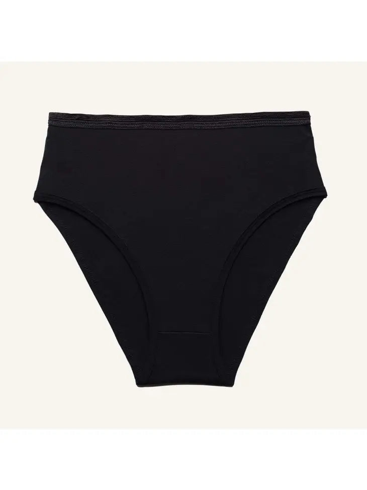 Subset Organic Cotton High Rise Brief - Carbon