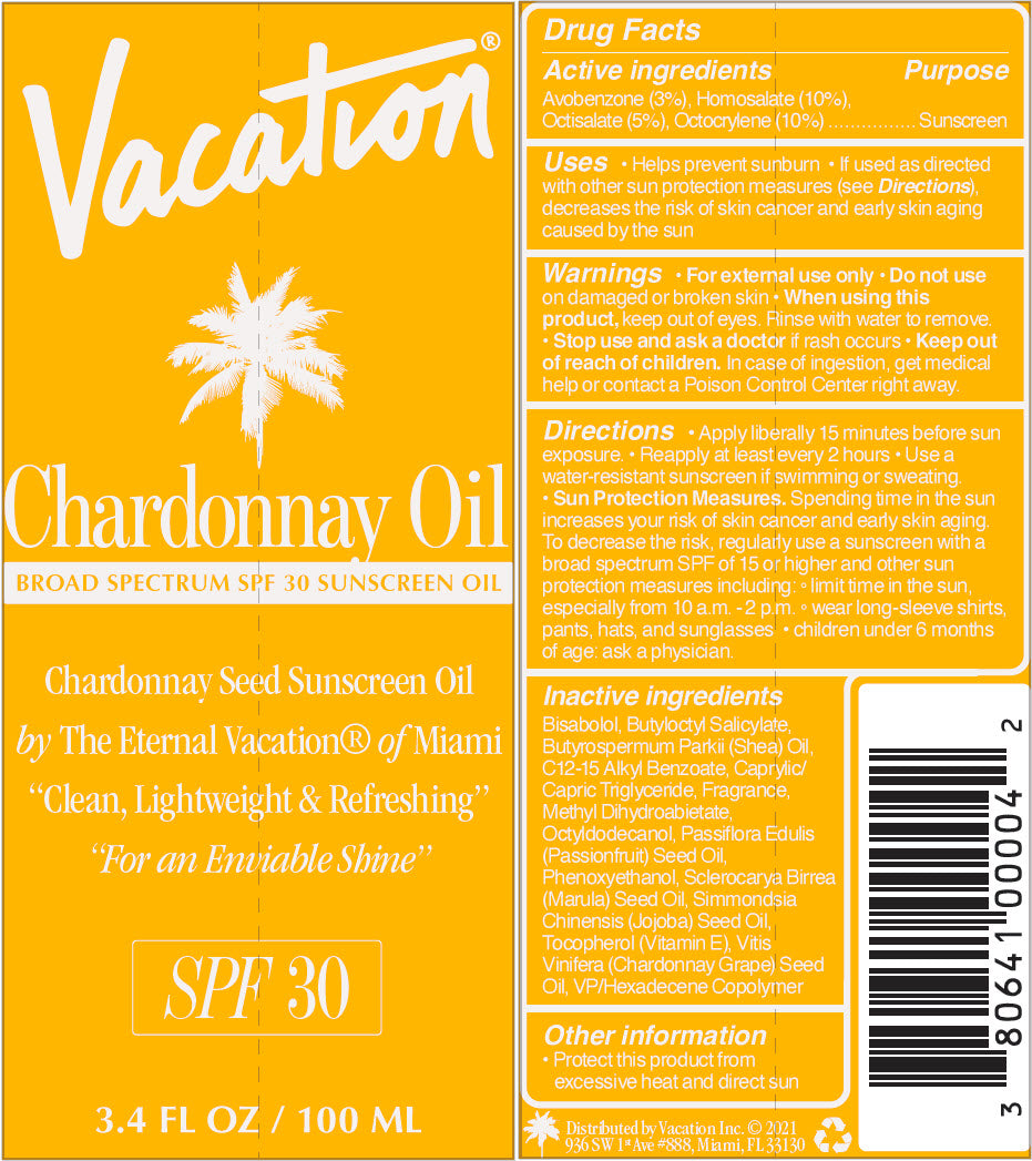 Vacation Inc. Chardonnay Oil SPF 30 - Vincent Park - {{shop.address.city}} {{ shop.address.country }}