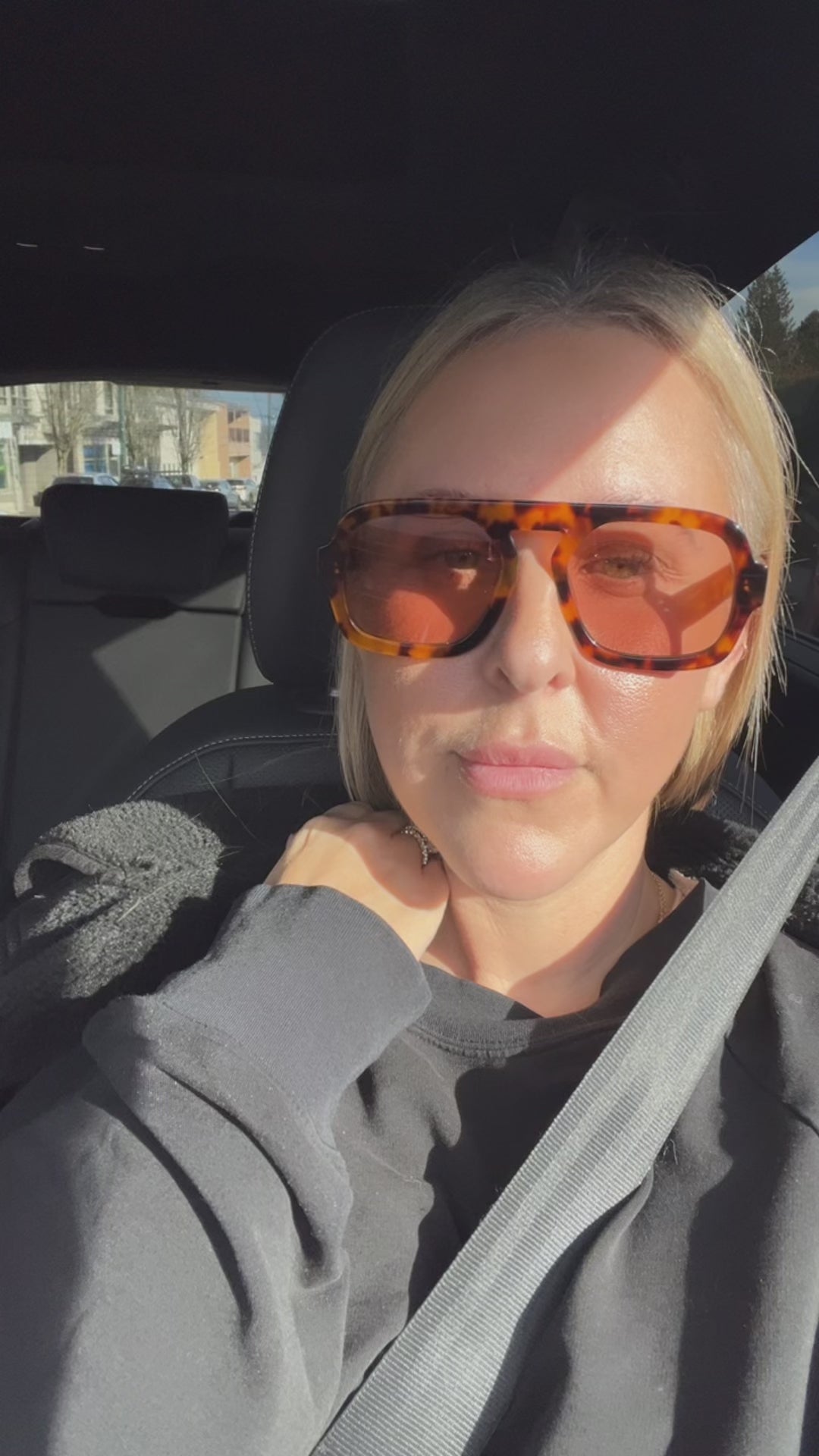 Jane Sunglasses — Brown Tortoise / Maroon Lens | Elisa Johnson