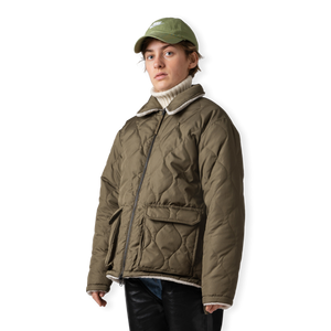 Taion Military reversible down jacket - Black/Cream