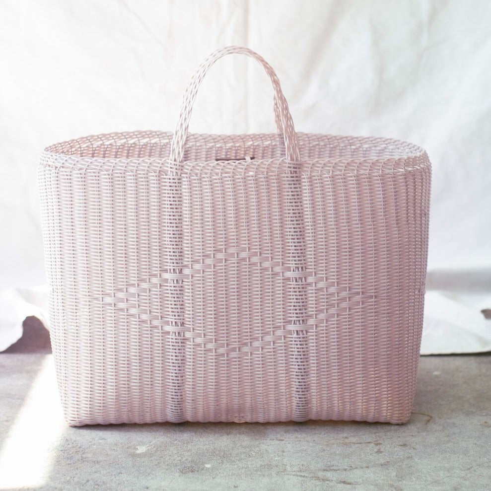 Palorosa Extra Large Handwoven Basket Tote - Lilac - Vincent Park - {{shop.address.city}} {{ shop.address.country }}