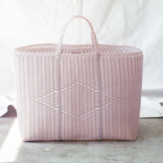 Palorosa Extra Large Handwoven Basket Tote - Lilac - Vincent Park - {{shop.address.city}} {{ shop.address.country }}