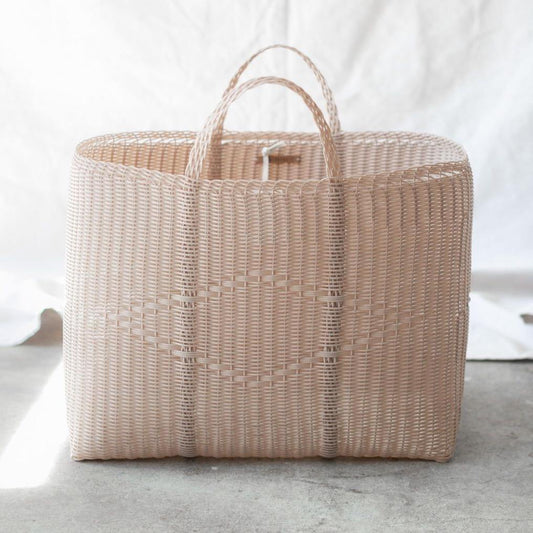 Palorosa Extra Large Handwoven Basket Tote - Powder - Vincent Park - {{shop.address.city}} {{ shop.address.country }}