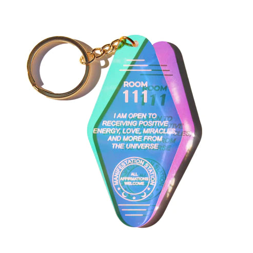 111 Angel Number Iridescent Keychain - Vincent Park - {{shop.address.city}} {{ shop.address.country }}