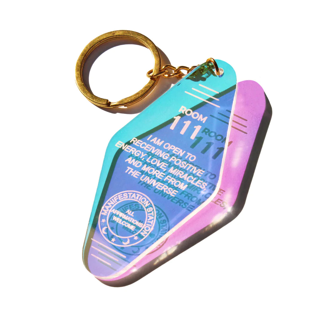 111 Angel Number Iridescent Keychain - Vincent Park - {{shop.address.city}} {{ shop.address.country }}