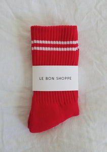 Le Bon Shoppe Boyfriend Sock - Red - Vincent Park - {{shop.address.city}} {{ shop.address.country }}