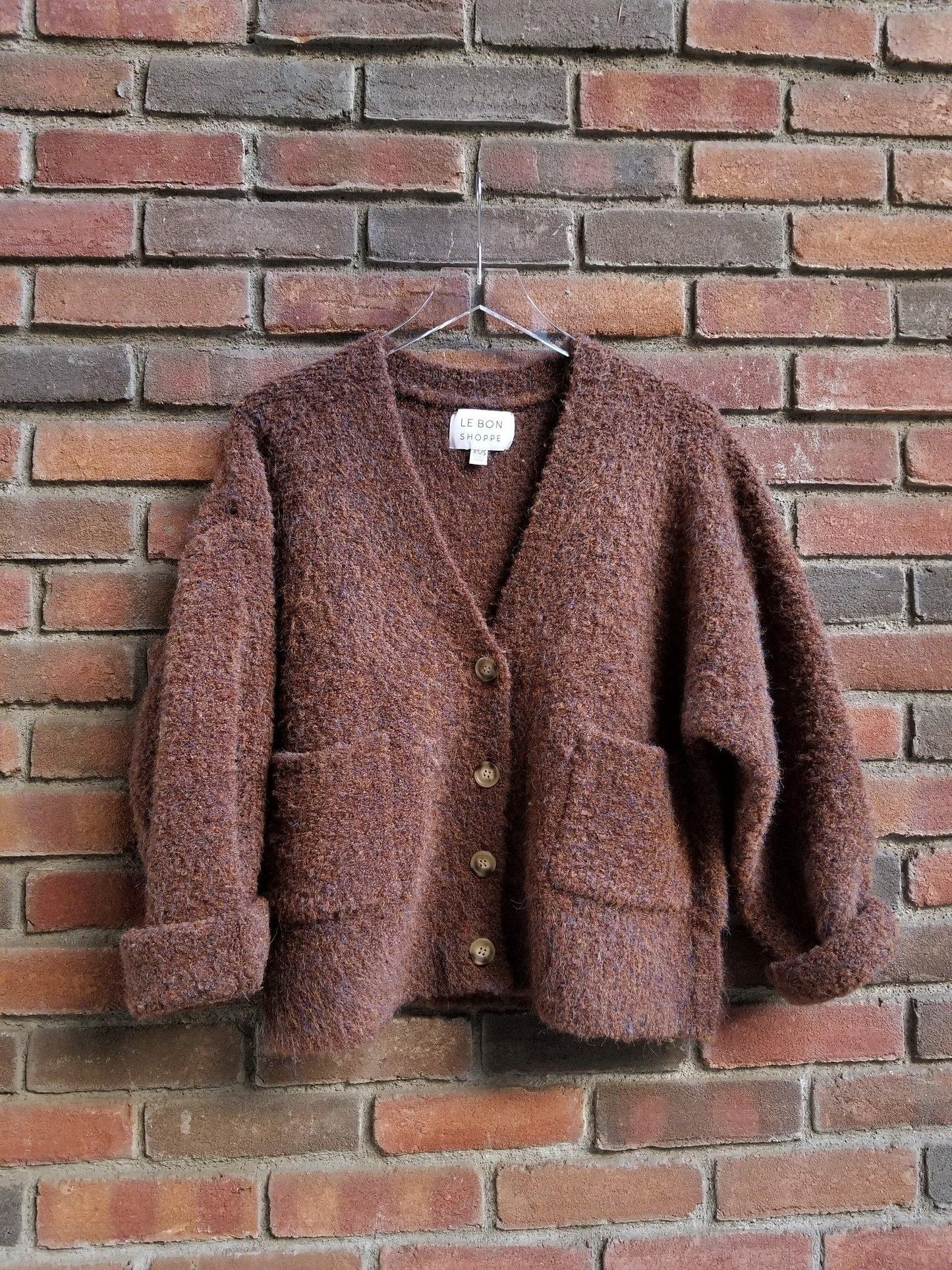 Le Bon Shoppe Chaud Cardigan - Espresso - Vincent Park - {{shop.address.city}} {{ shop.address.country }}