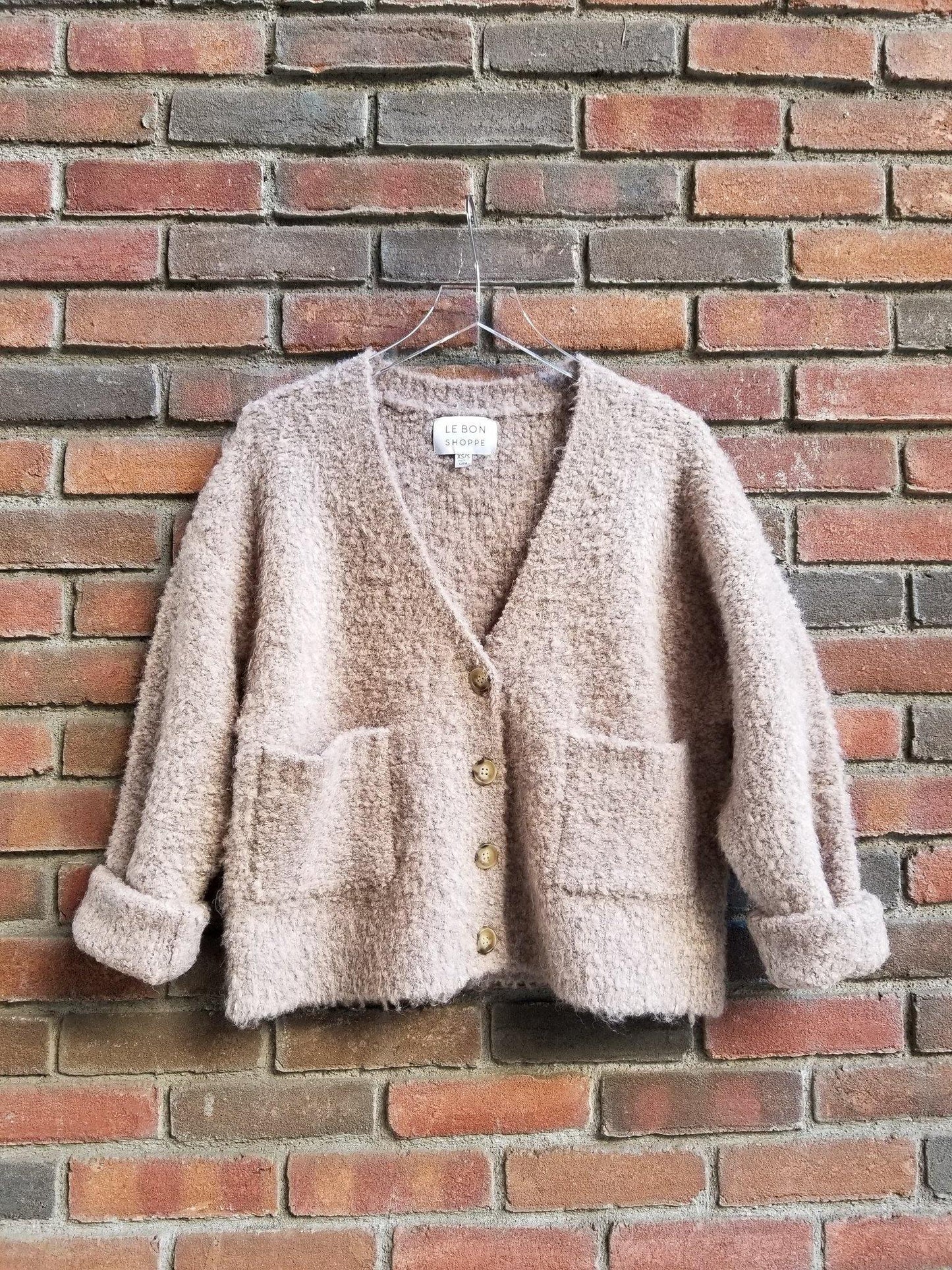 Le Bon Shoppe Chaud Cardigan - Mushroom - Vincent Park - {{shop.address.city}} {{ shop.address.country }}