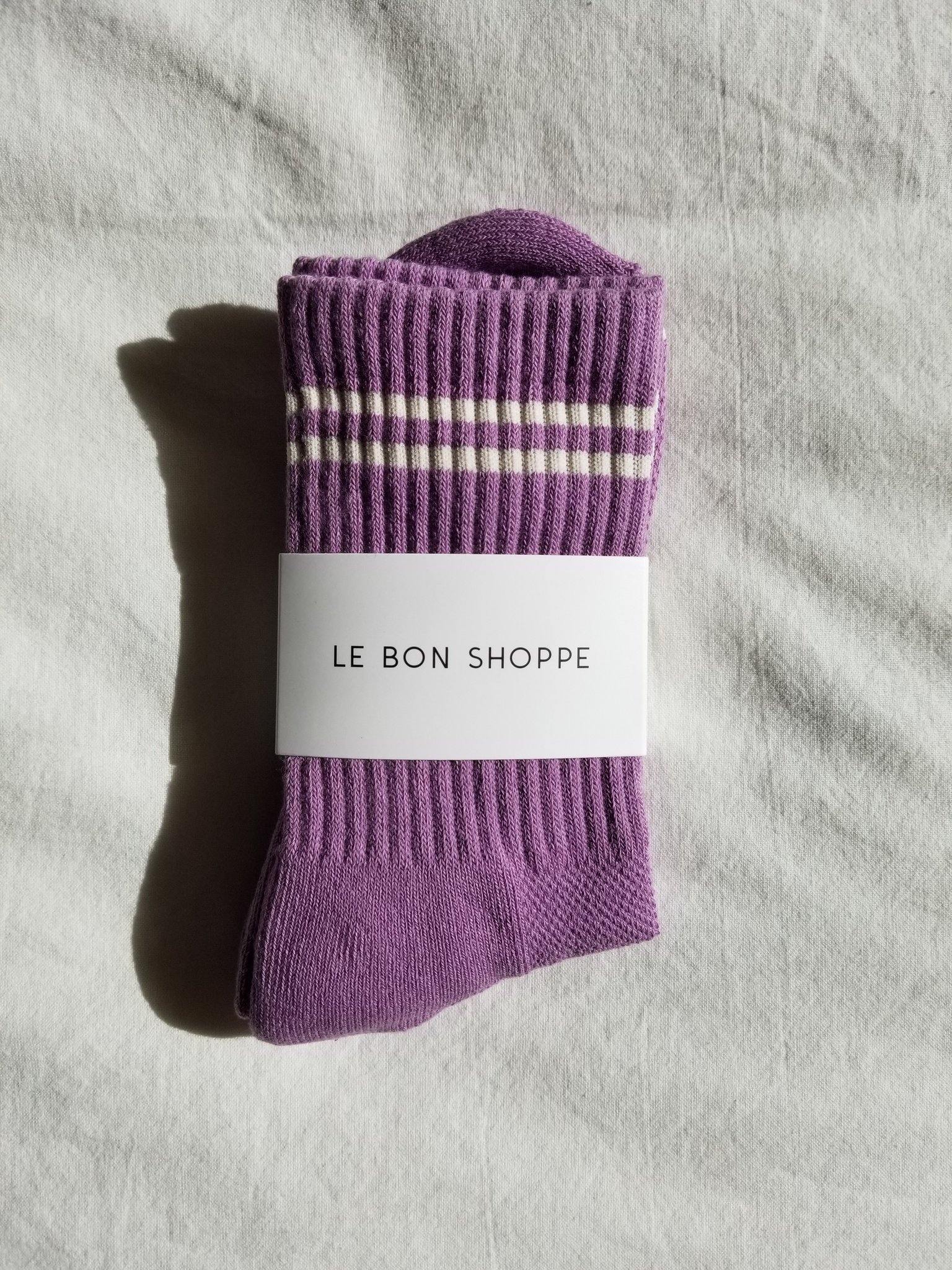 Le Bon Shoppe Boyfriend Sock - Grape - Vincent Park - {{shop.address.city}} {{ shop.address.country }}