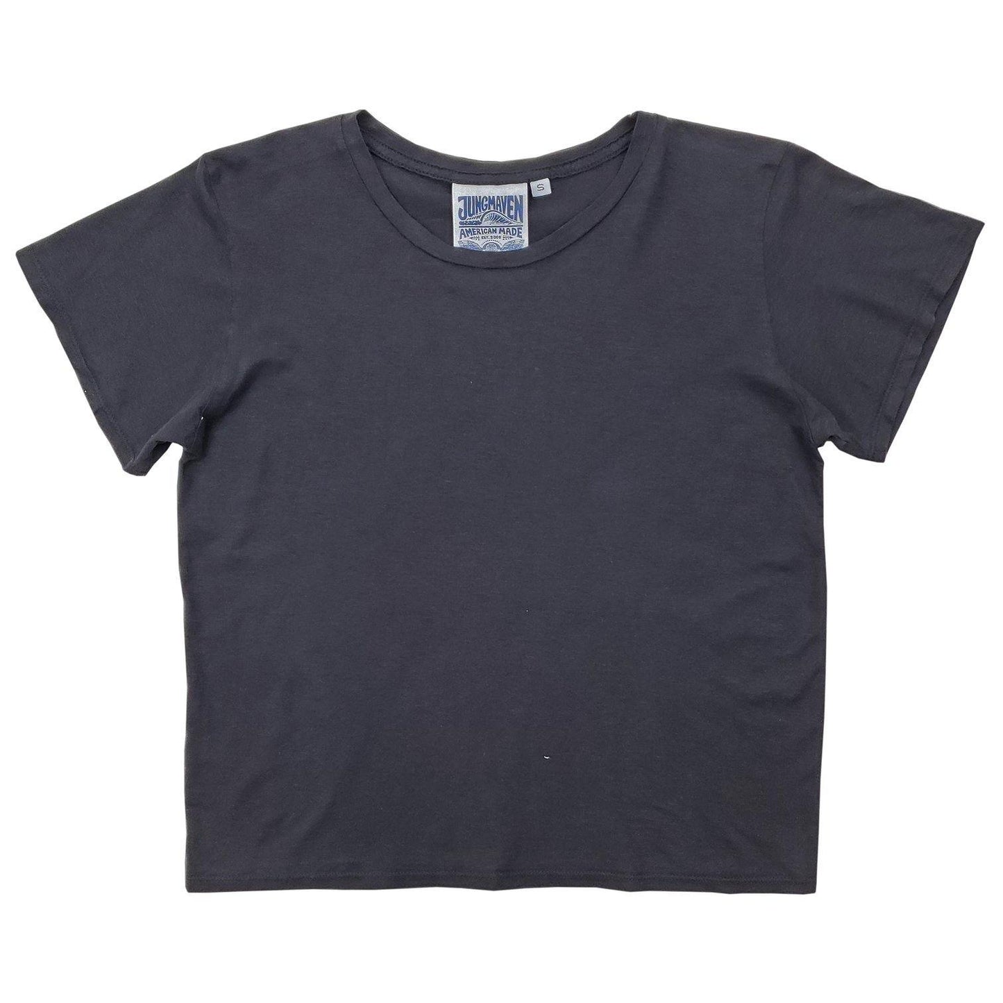 Jungmaven Cropped Ojai Tee - Black - Vincent Park - {{shop.address.city}} {{ shop.address.country }}