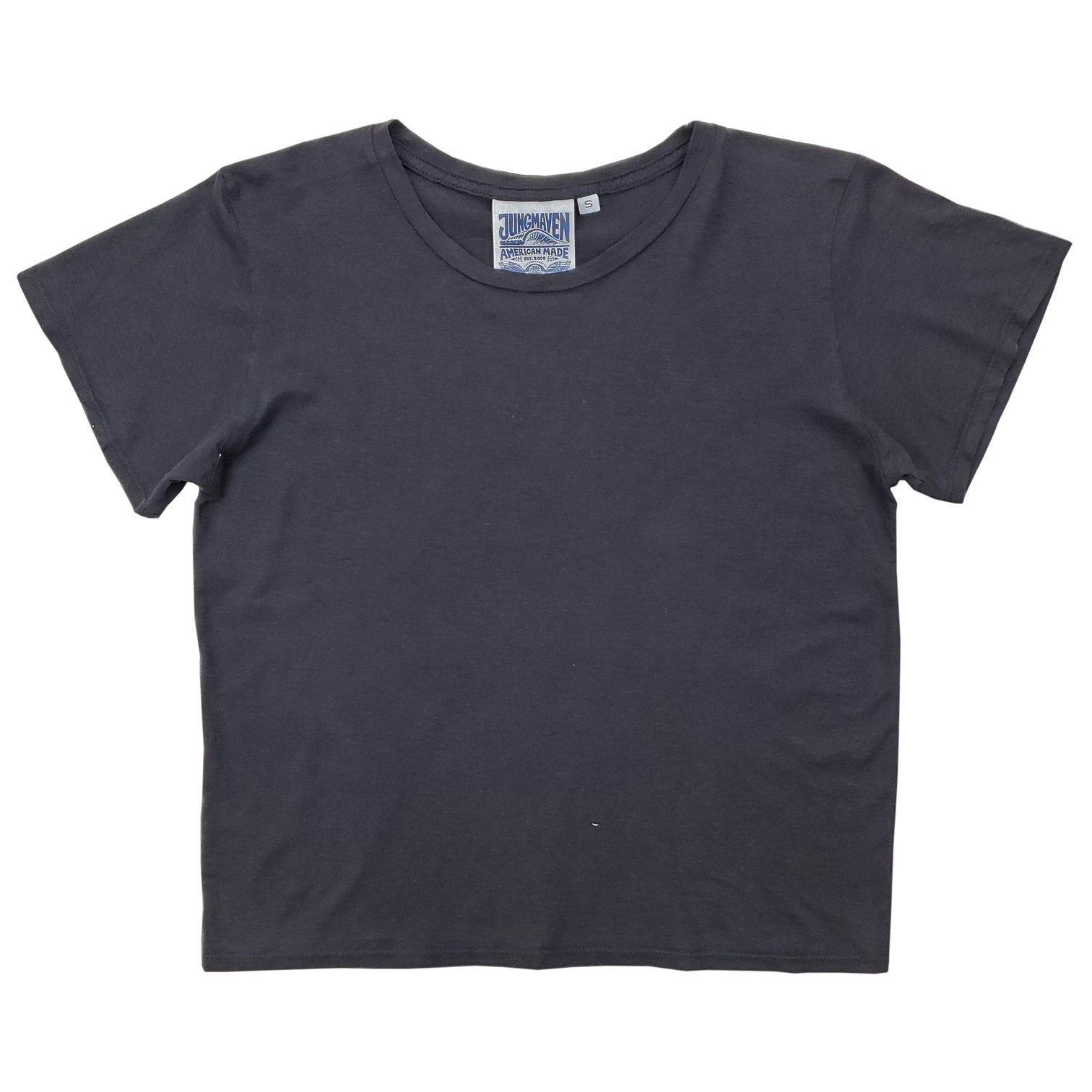 Jungmaven Cropped Ojai Tee - Black - Vincent Park - {{shop.address.city}} {{ shop.address.country }}