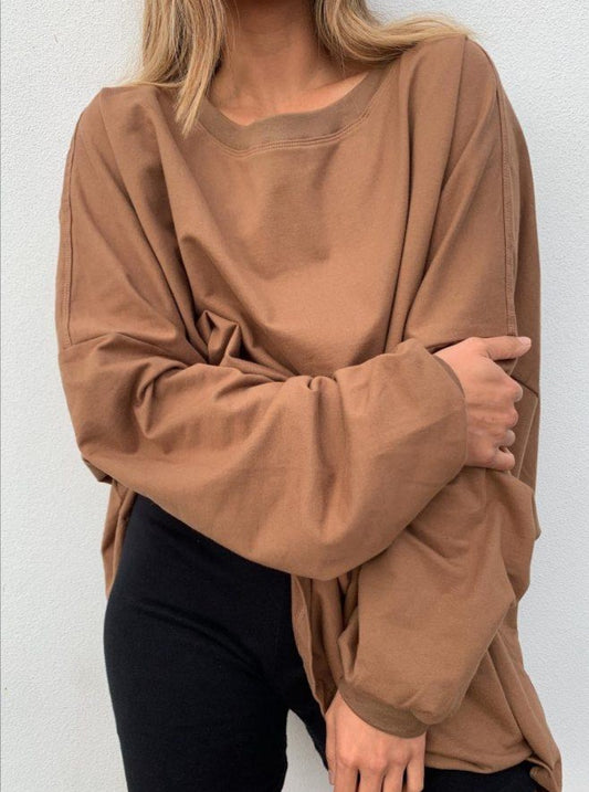 Laneway The Label Oversized Jumper - Cinnamon - Vincent Park - {{shop.address.city}} {{ shop.address.country }}