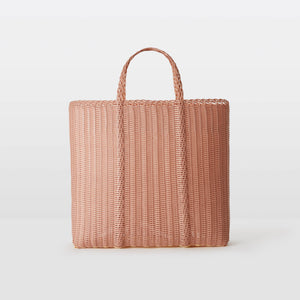 Palorosa Large Flat Handwoven Tote - Rose | Vincent Park