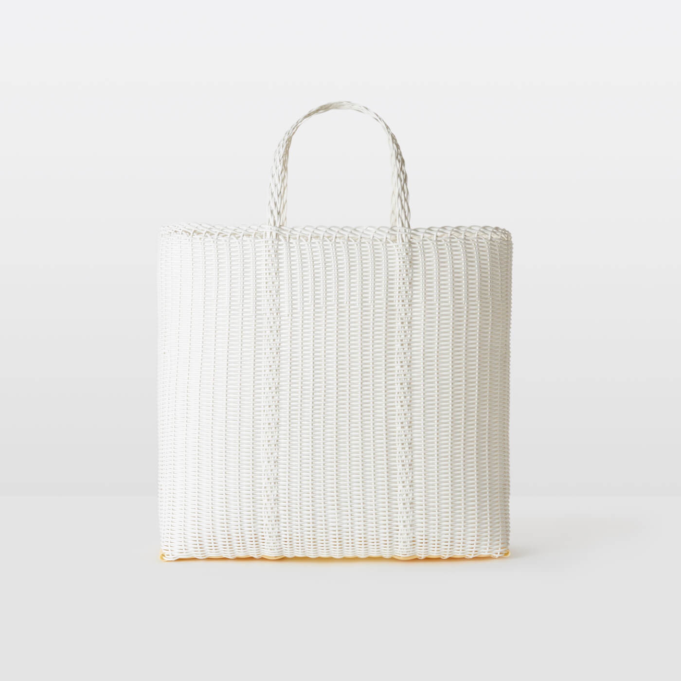 Palorosa Large Flat Handwoven Tote - White - Vincent Park - {{shop.address.city}} {{ shop.address.country }}