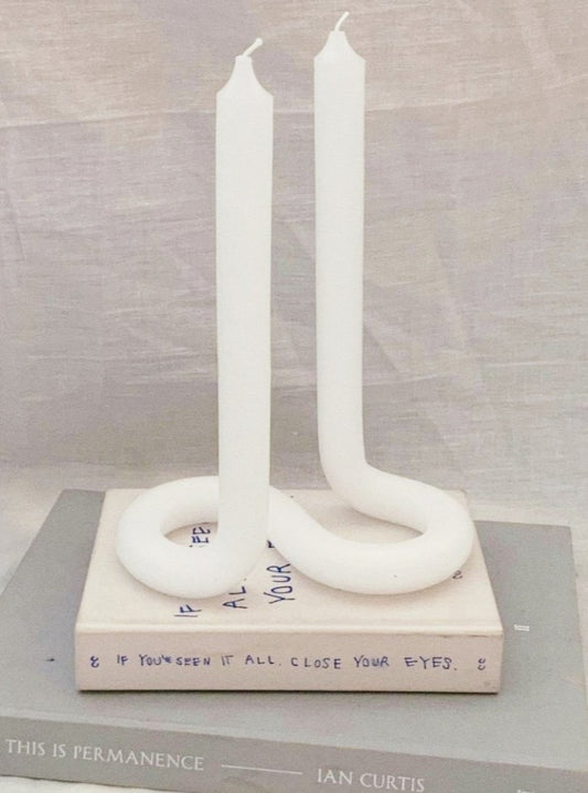 Lex Pott Twist Candle - White - Vincent Park - {{shop.address.city}} {{ shop.address.country }}