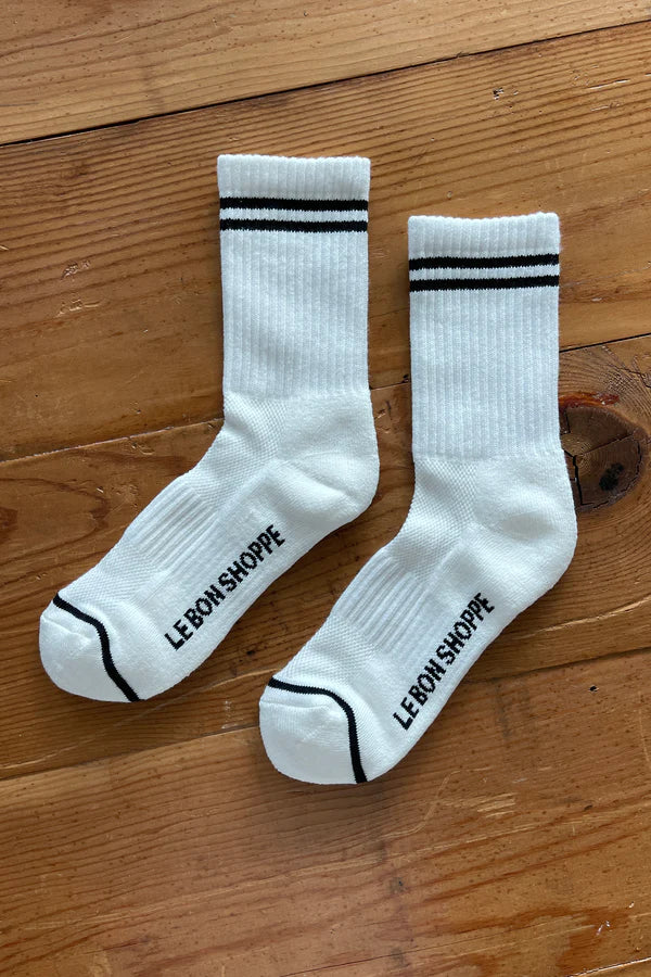 Le Bon Shoppe Boyfriend Sock - Classic White - Vincent Park - {{shop.address.city}} {{ shop.address.country }}