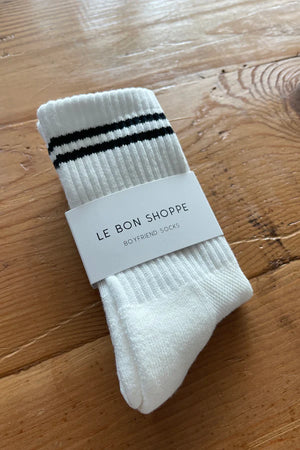 Le Bon Shoppe Boyfriend Sock - Classic White - Vincent Park - {{shop.address.city}} {{ shop.address.country }}