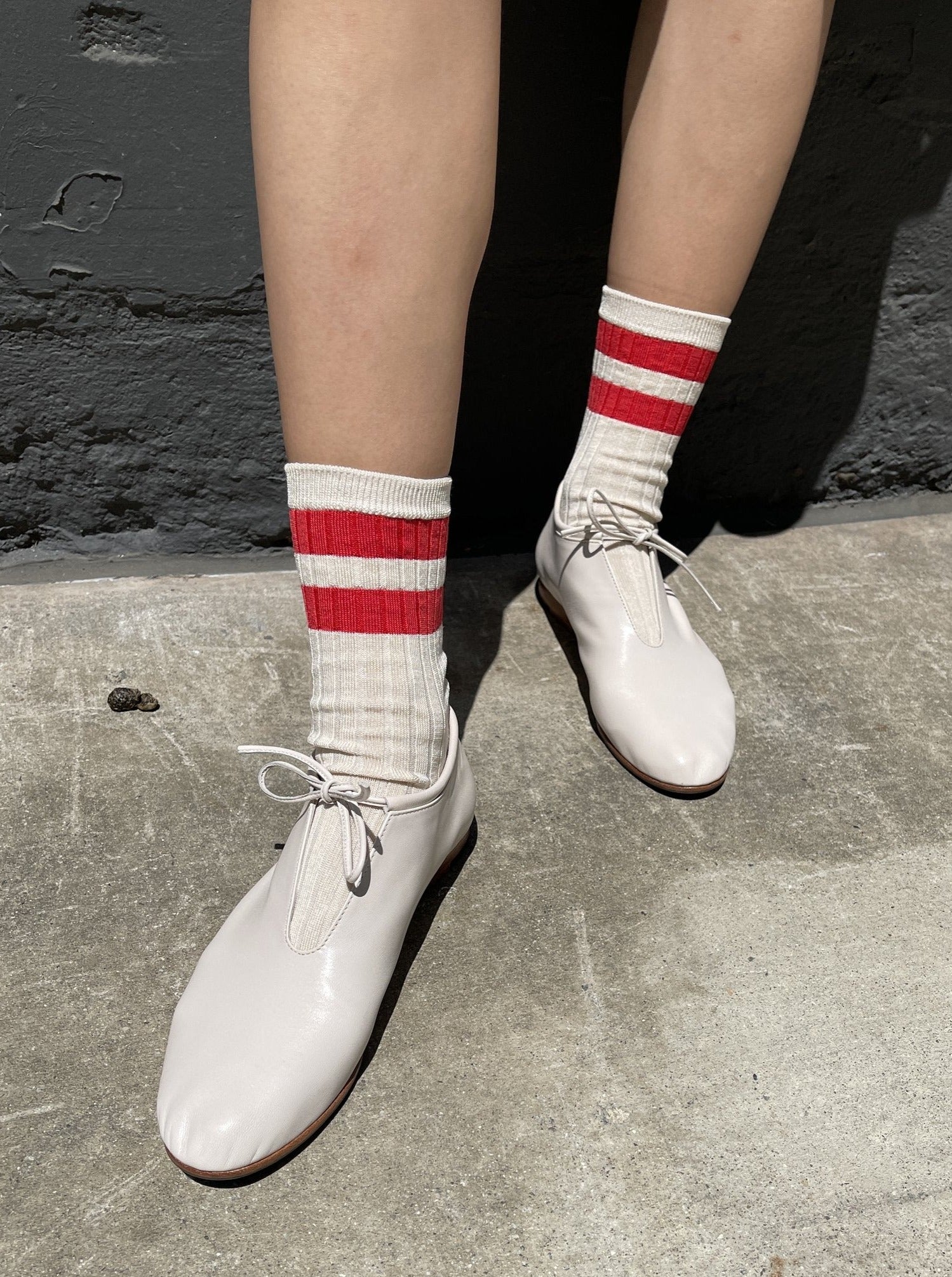 Le Bon Shoppe Her Varsity Socks - Red Stripe - Vincent Park - {{shop.address.city}} {{ shop.address.country }}