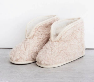 Merino Wool Slipper booties - Sand - Vincent Park - {{shop.address.city}} {{ shop.address.country }}
