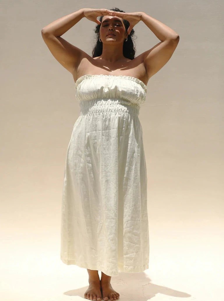 Gillia Claire Dress - Vanilla - Vincent Park - {{shop.address.city}} {{ shop.address.country }}