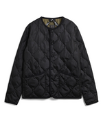 Taion Short Military Crew Neck Quilted Coat - Black