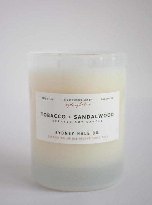 Sydney Hale Soy Candle - Tobacco + Sandalwood - Vincent Park - {{shop.address.city}} {{ shop.address.country }}