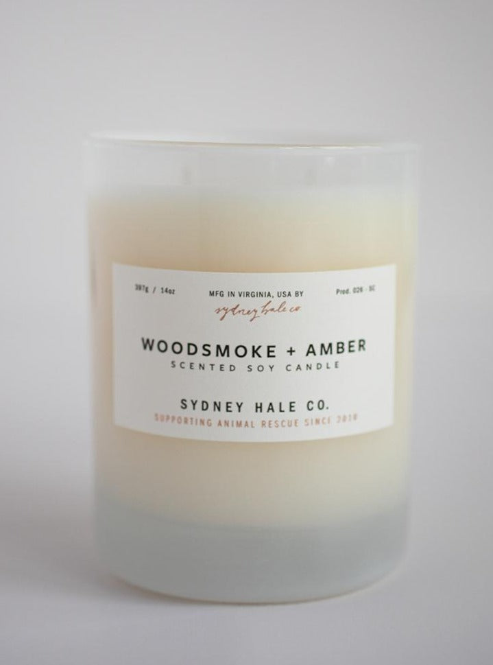Sydney Hale Soy Candle - Woodsmoke and Amber - Vincent Park - {{shop.address.city}} {{ shop.address.country }}