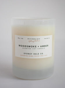 Sydney Hale Soy Candle - Woodsmoke and Amber - Vincent Park - {{shop.address.city}} {{ shop.address.country }}