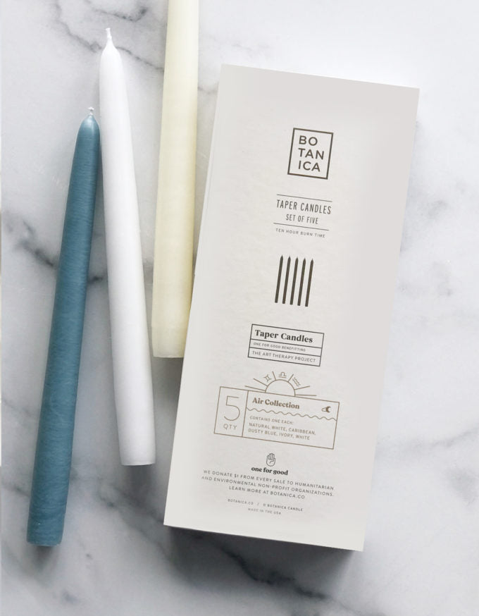 Botanica Taper Candle Set - Air - Vincent Park - {{shop.address.city}} {{ shop.address.country }}