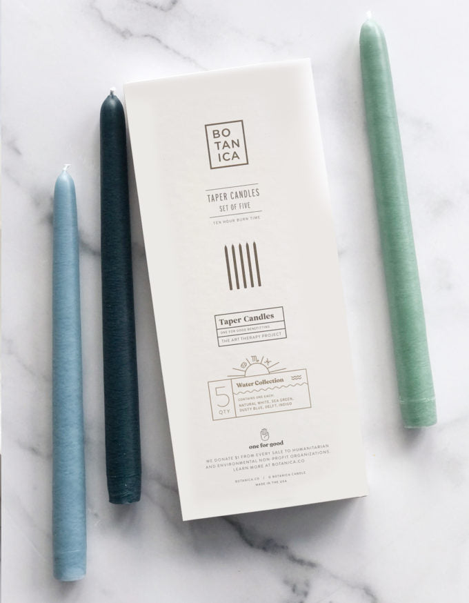 Botanica Taper Candle Set - Water - Vincent Park - {{shop.address.city}} {{ shop.address.country }}