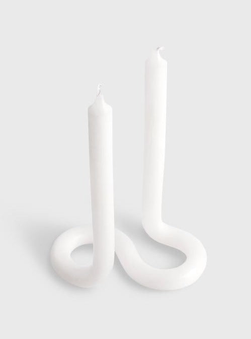 Lex Pott Twist Candle - White - Vincent Park - {{shop.address.city}} {{ shop.address.country }}