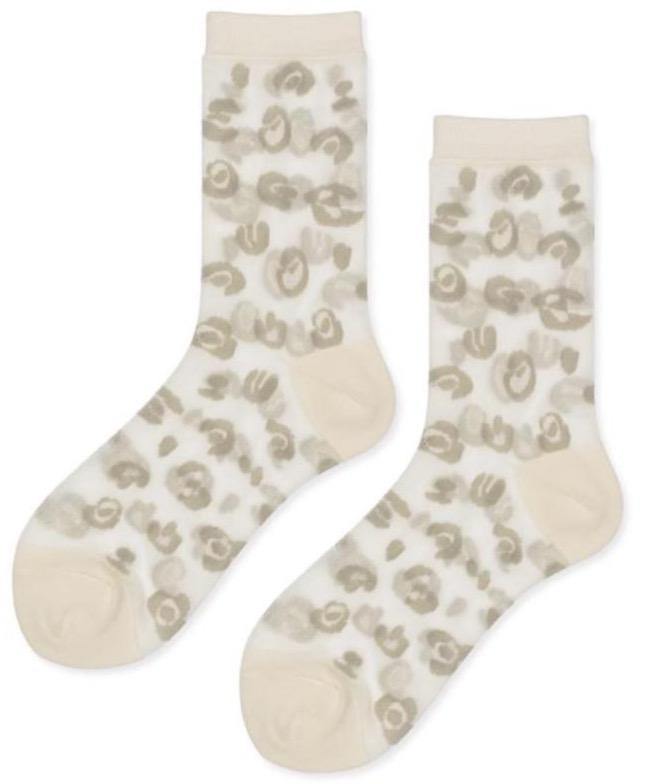 Hansel from Basel Cheeta Sheer Crew - Ivory - Vincent Park - {{shop.address.city}} {{ shop.address.country }}