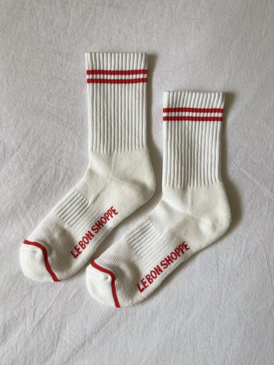 Le Bon Shoppe Boyfriend Sock - Clean White - Vincent Park - {{shop.address.city}} {{ shop.address.country }}