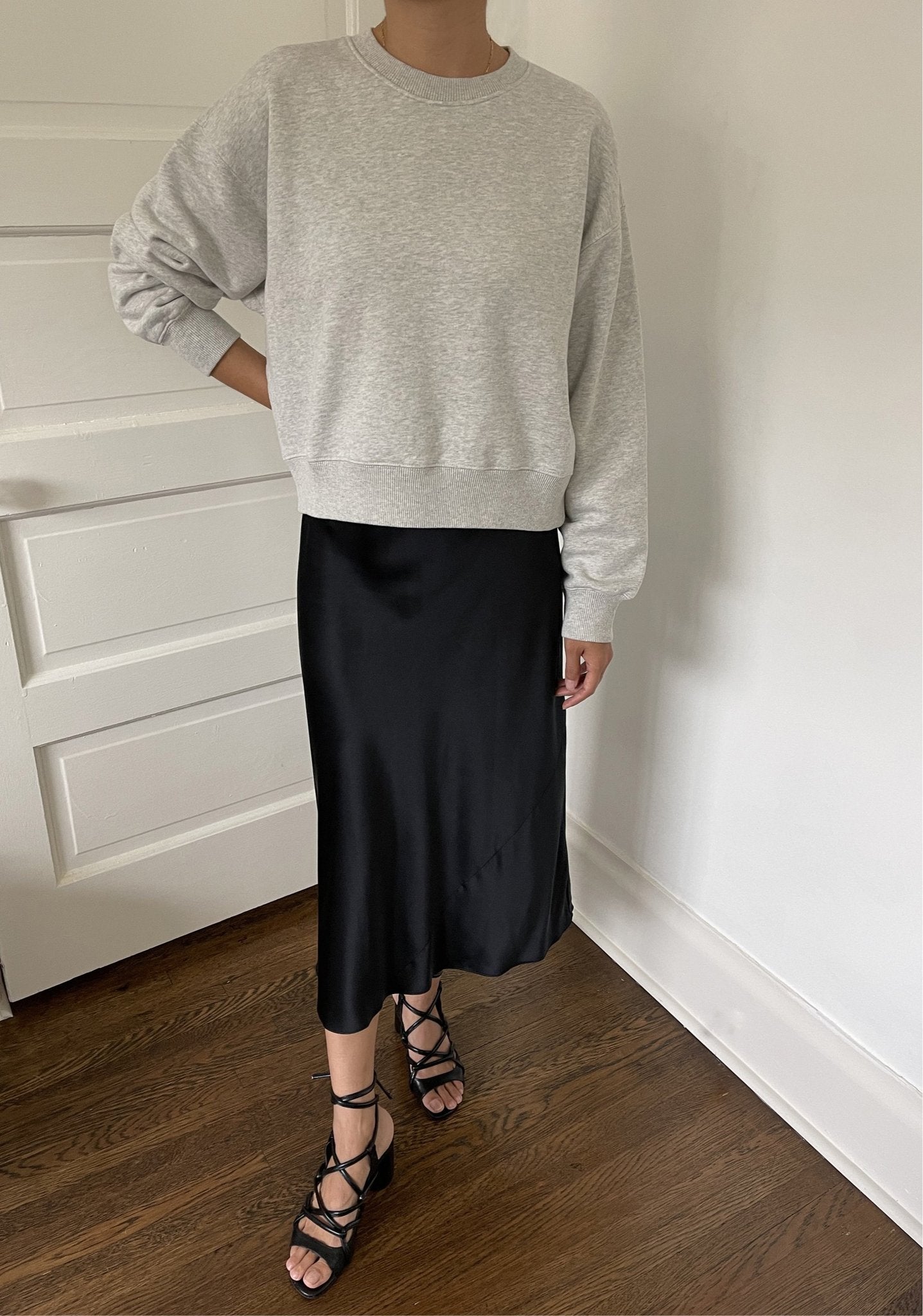Petite Fundamental Sweatshirt - Light Grey