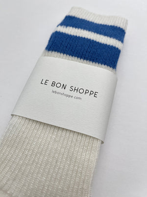 Le Bon Shoppe Grandpa Varsity Socks - Sugar Blue Stripe - Vincent Park - {{shop.address.city}} {{ shop.address.country }}