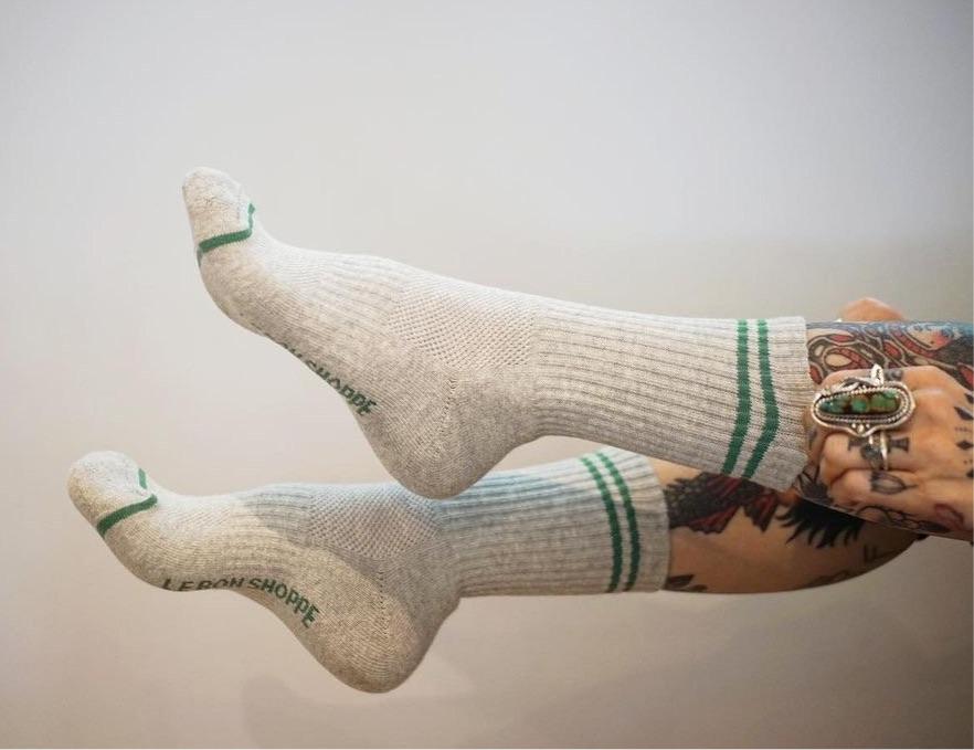 Le Bon Shoppe Boyfriend Sock - Lt Grey - Vincent Park - {{shop.address.city}} {{ shop.address.country }}