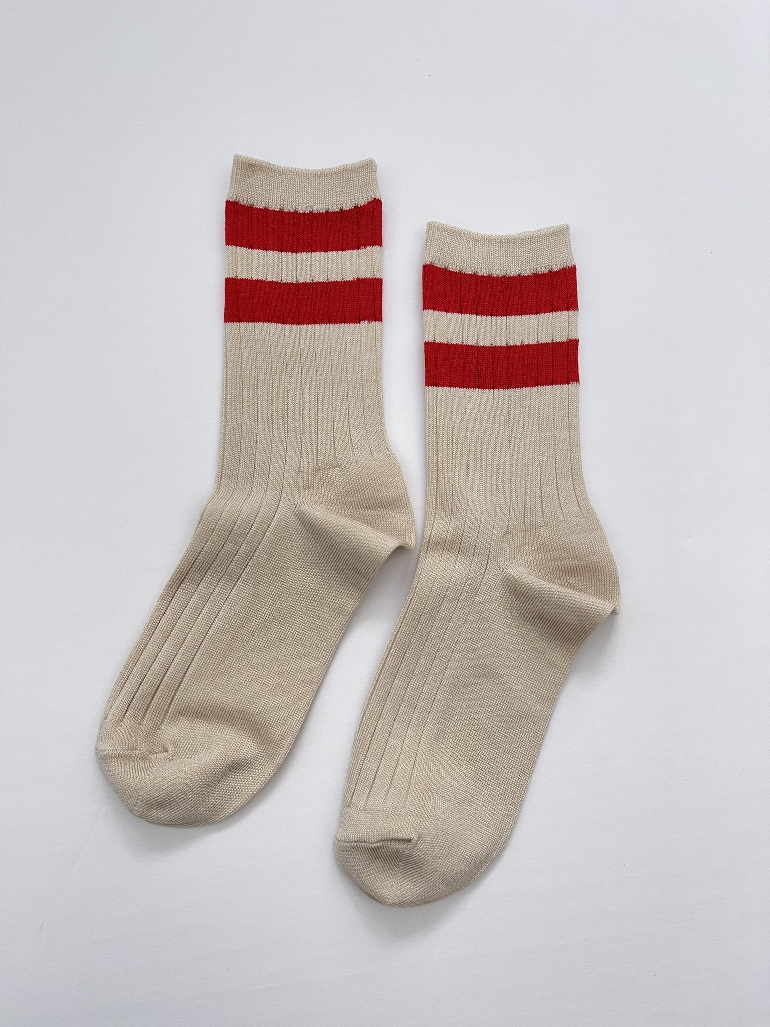 Le Bon Shoppe Her Varsity Socks - Red Stripe - Vincent Park - {{shop.address.city}} {{ shop.address.country }}