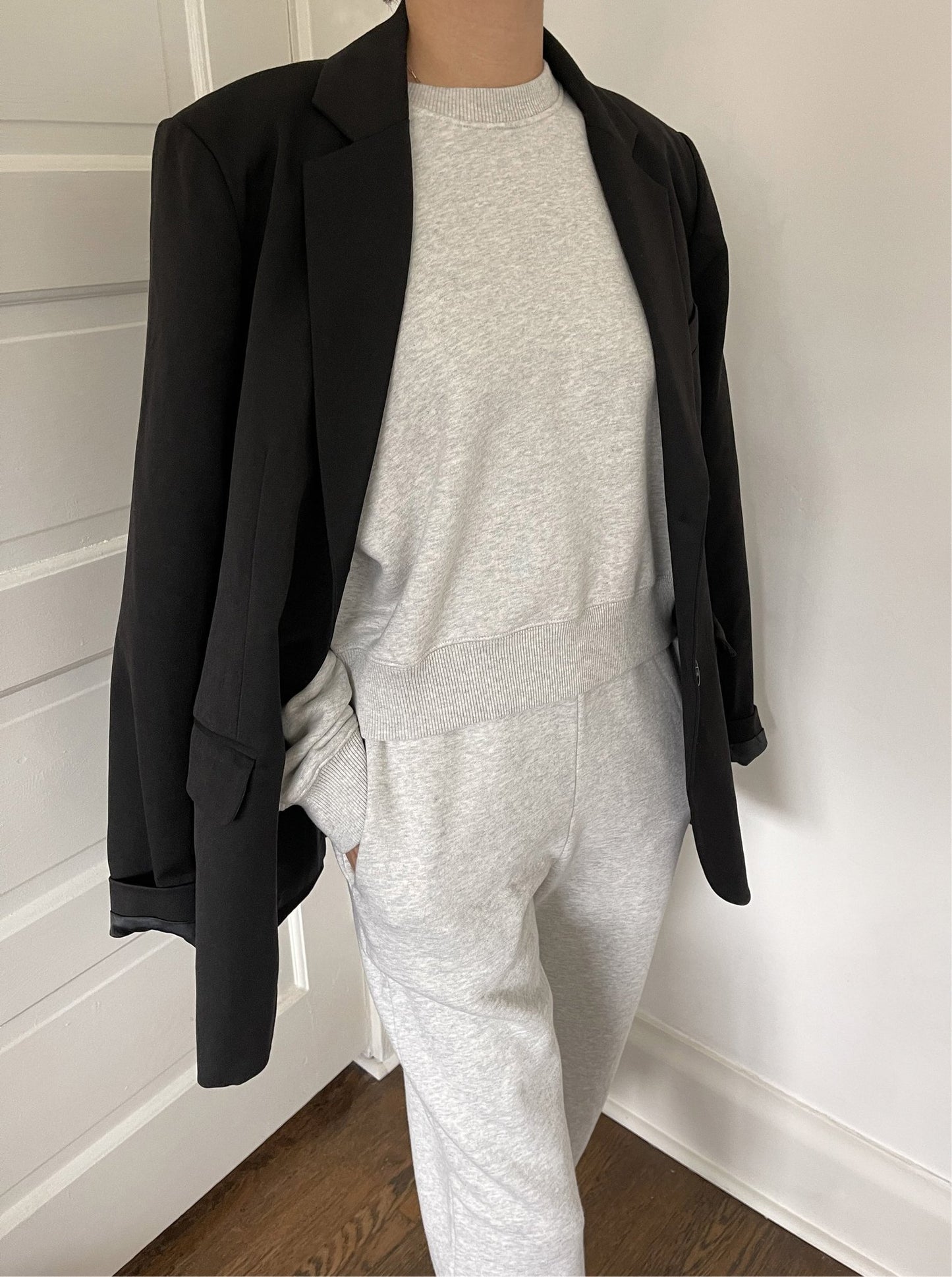 Petite Fundamental Sweatshirt - Light Grey