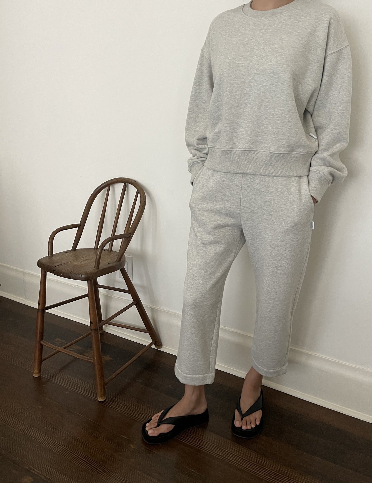 Le Bon Shoppe Essential Barrel Joggers - Light Grey - Vincent Park - {{shop.address.city}} {{ shop.address.country }}
