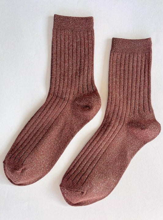 Le Bon Shoppe Glitter Socks - Bronze - Vincent Park - {{shop.address.city}} {{ shop.address.country }}