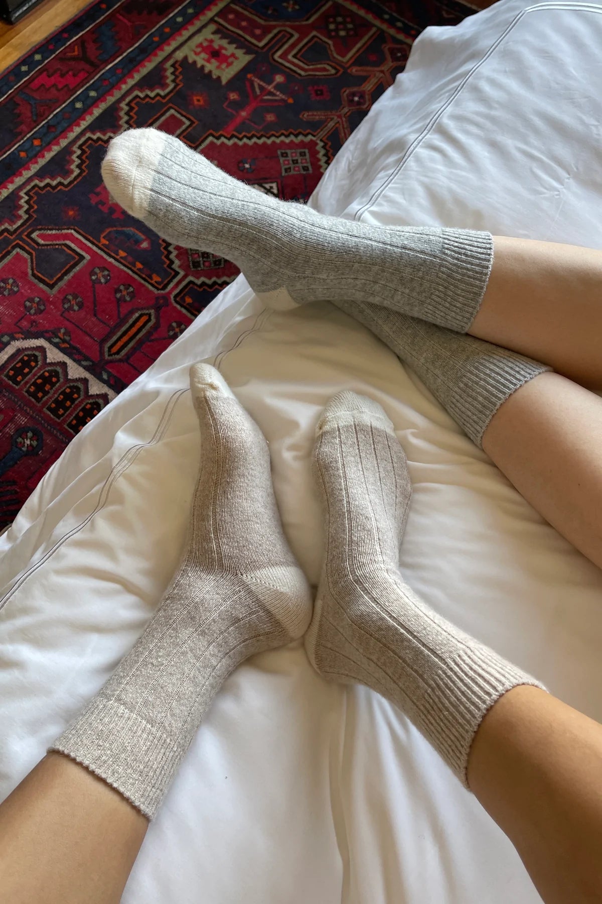 OLBUPS 3 Pairs of Cashmere Socks, Women's Winter Fleece Socks