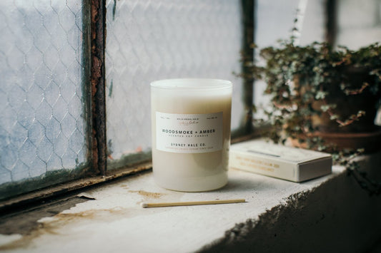 Sydney Hale Soy Candle - Woodsmoke and Amber - Vincent Park - {{shop.address.city}} {{ shop.address.country }}